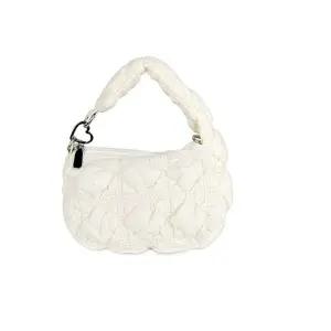 여성 크로스 구름 미니 퀼팅백 체인줄 가방 아이보리