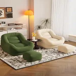 픽온 1인용소파 빈백 1인빈백 원룸소파 수유소파 1인용쇼파 수유의자 발받침대포함