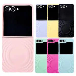 하드 갤럭시Z플립7 FE 6 5 제트지 맥세이프 물결 패턴 슬림 핸드폰 케이스