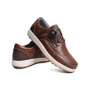 남성 소가죽 다이얼 운동화 골프화 편한 남자 신발