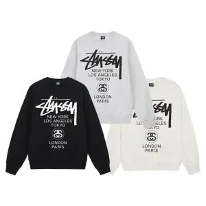 스투시 월드투어 맨투맨 남성 여성 공용 국내발송