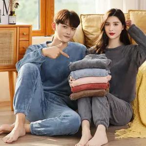 남자 수면바지 겨울 홈웨어 극세사 밍크 잠옷바지 기모 수면잠옷 따뜻한 파자마 남성 극세사 바지