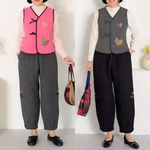 [엄마옷 로즈맘] 하툰누빔면짧은조끼상하세트(생활한복)