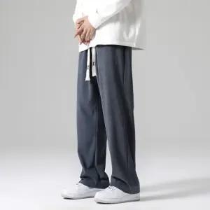 (힘찬)기모 남자 코듀로이 바지 골덴 와이드팬츠 겨울 3컬러 밴딩 고무줄 일자 코튼 면바지 츄리링 트레이