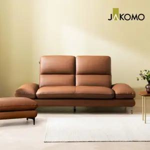 [자코모] 아르테 3인 기능성 천연면피 소가죽 소파+스툴