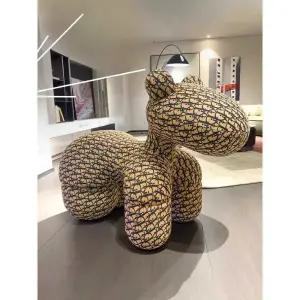 조랑말 의자 디자인 북유럽 라운지 체어 아이보리 카키