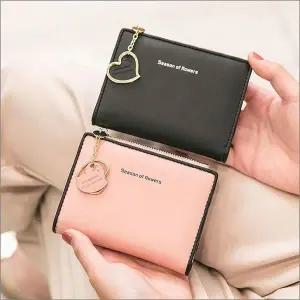 지갑 지폐 수납 하트링 미니 카드 여자 학생 반지갑