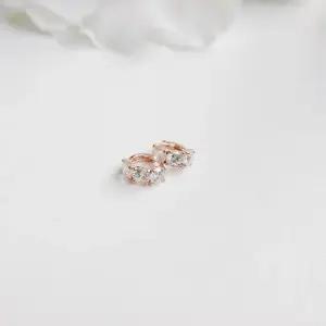 14k 3.8mm 큐빅 원터치 귀걸이 OPDJE4503