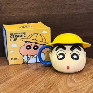 고품질 짱구 유치원 페이스 입체 머그컵 530ml 유아컵 물컵 아동컵 (WFFYT1F)