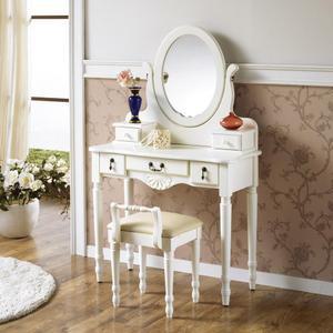온가구 ARN 화이트 엔틱 화장대세트 수납식콘솔테이블