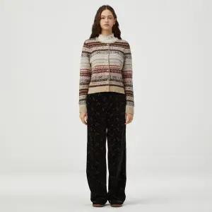 [롯데백화점]써스데이 아일랜드 [여성]자카드 라운드넥 니트 가디건(T258MCD259W)