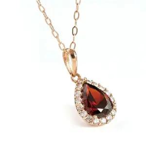 14K 가넷 클로에 목걸이