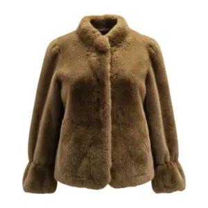 [롯데백화점]페이지플린 하이넥 페이크퍼 소매 셔링 자켓 F5DFU002