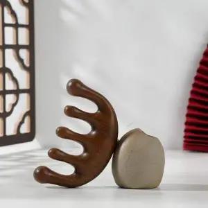 [셀러에이드]두피 지압용 원목 마사지 괄사 헤드 스크래퍼 마사지 도구