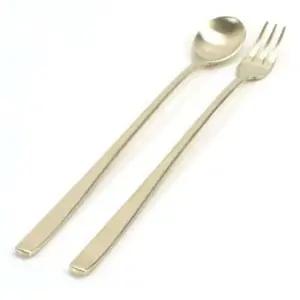 고품질 티타늄 티스푼 디저트 포크 커피 롱스푼 과일 포크 롱티스푼 (WFIBYQH)