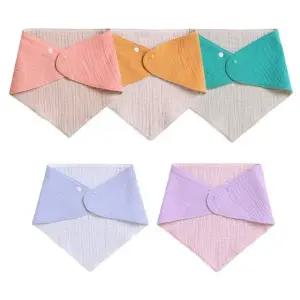 턱받이 유아 사계절용 순면 스카프빕 솔리드 (WFI7YIX)