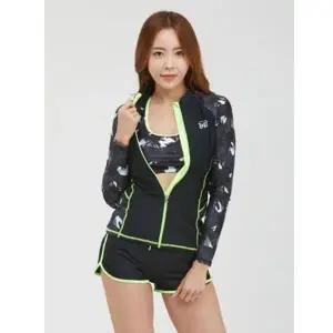 쿠기 여자 수영복 레쉬가드 소프트 비치웨어 세트 4p (WFIGEL1)