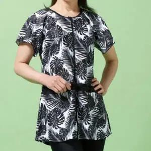 쿠기 여성 래쉬가드 중년 수영복 비치웨어 레쉬가드 (WFIGELX)