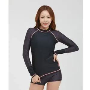 쿠기 여자 수영복 레쉬가드 탄력 비치웨어 세트 4p (WFIGEKZ)