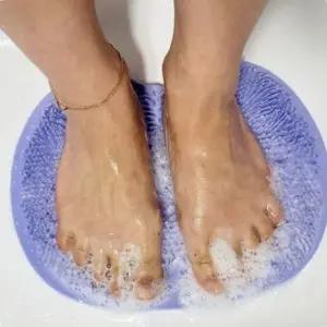 샤워발솔 발세척 실리콘 풋브러쉬 연보라 (WFIFCMI)