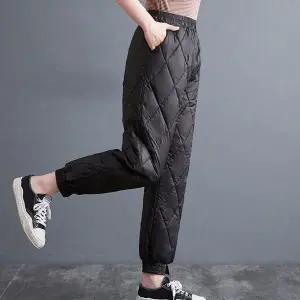 [하프클럽/셀러허브_여성트랜드패션]허리 밴딩 겨울바지 시보리 겨울 패딩