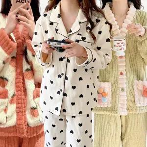 [라리리]겨울 신상 수면 잠옷 극세사 피치기모 누빔 홈웨어 모음전