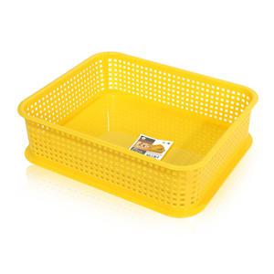 다용도 바스켓 노랑 바구니 4호(400*320*110mm)
