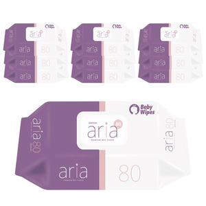 아리아 프리미엄 물티슈 엠보싱 캡형 80매X10팩 아기물티슈