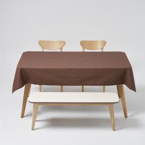 룰루홈 린넨 방수 식탁보 브라운, 130-170, 1개
