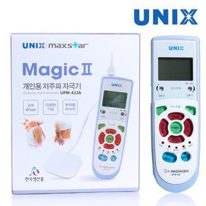 [공식대리점]유닉스 저주파 자극기 UPM-432[2채널 4패드](UPM-432A) 마사지기 EMS 안마기