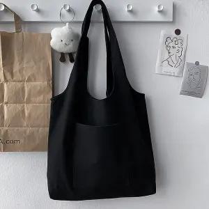 포켓 캔버스 에코백(블랙) 보조백