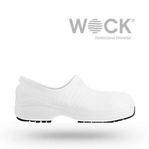[WOCK] 워크 시큐라이트-화이트_실험실신발 주방신발 조리화_토캡 액체유입방지