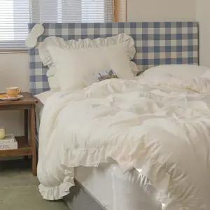 크리미 플란넬 극세사 양면 프릴 차렵이불 SS