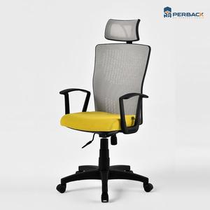 [퍼백]럼버백메쉬 PB-P21 컴퓨터 사무실 공부 독서 메쉬 라텍스 의자  (블랙 프레임)