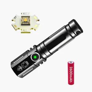 후레쉬 1.2km 레이저 LED 충전식 손전등 써치라이트 캠핑 휴대용