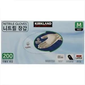 커클랜드 니트릴 다목적 위생장갑 M 중 200매 1개