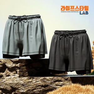 남성 비치웨어 이중 보호타이즈 야외 반바지 수영복