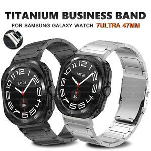 갤럭시워치7 시계줄 남성용 티타늄 메탈 스트랩 삼성 호환 갤럭시 워치 7 47mm 갭 없음 팔찌 링크 밴드