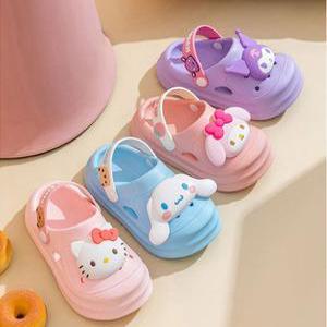 산리오 파츠 참 샌들 코스튬 페이스 EVA 슬리퍼 미끄럼방지 시나모롤 쿠로미 마이멜로디 키티