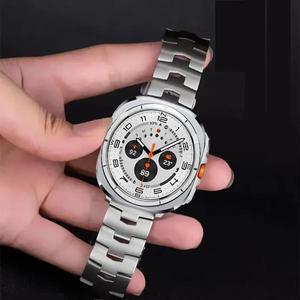 갤럭시 워치 7 울트라 호환 패브릭 밴드 스트랩 삼성 워치용 경량 티타늄 47mm 스마트 팔찌 액세서리