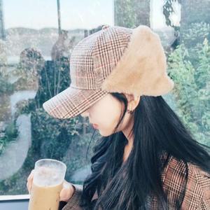 겨울 커플 캡귀덮개모자 군밤모자 (블랙/브라운)