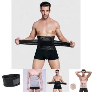 (블랙 | FREE) 남성 뱃살보정 체형보정 기능성 찍찍이 복대 HH-Y11/남자/바디쉐이퍼/뱃살/보정/거들/허리/