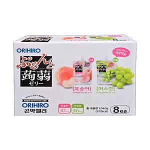 ORIHIRO 과일 곤약 젤리 130g X 8 (1040g)