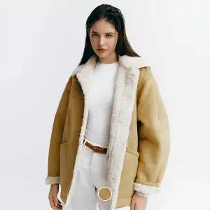 [지오다노] 374919 여 스웨이드 무스탕 자켓