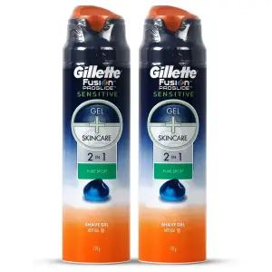 질레트 퓨전 프로글라이드 센서티브 2in1 면도젤 170g 2개