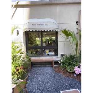 프랑스 스타일 카페어닝 차양막 캐노피 반원형 천막