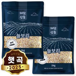 국산 늘보리 2kg (1kg x 2봉) l 보리밥 겉보리쌀 잡곡