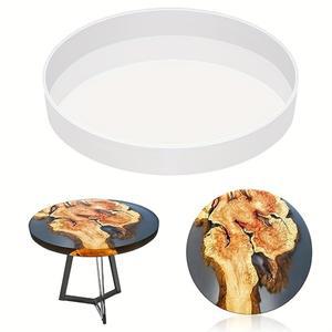 DIY 크리스탈 에폭시 송진 몰드 대형 원형 장식 강 테이블 제작 실리콘