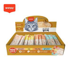 완피 크리미 퓨레 4종혼합 100P 고양이짜먹는간식