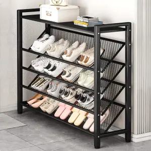 땡스리빙 철제 사선 신발 수납장 5단 선반형 신발정리대